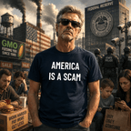 AMERICA IS A SCAM anti-establishment statement t-shirt | BASED ALT-WEAR