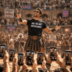 ARE YOU NOT ENTERTAINED? Gladiator-inspired conspiracy satire statement t-shirt | BASED ALT-WEAR