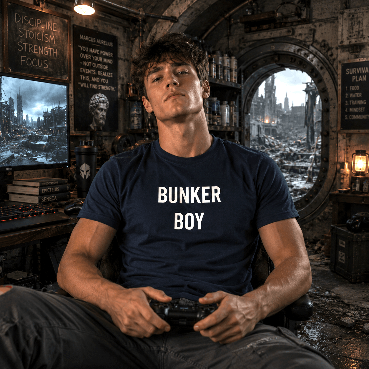 BUNKER BOY prepper-culture statement t-shirt | BASED ALT-WEAR