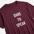 DARE TO SPEAK free-speech statement t-shirt featured front | BASED ALT-WEAR