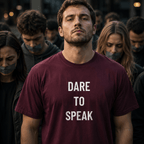 DARE TO SPEAK free-speech statement t-shirt featured back | BASED ALT-WEAR