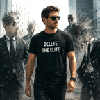 DELETE THE ELITE counter-cultural statement t-shirt | BASED ALT-WEAR