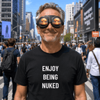 ENJOY BEING NUKED nihilist blackpill statement t-shirt | BASED ALT-WEAR