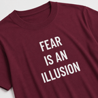 FEAR IS AN ILLUSION statement t-shirt featured back | BASED ALT-WEAR