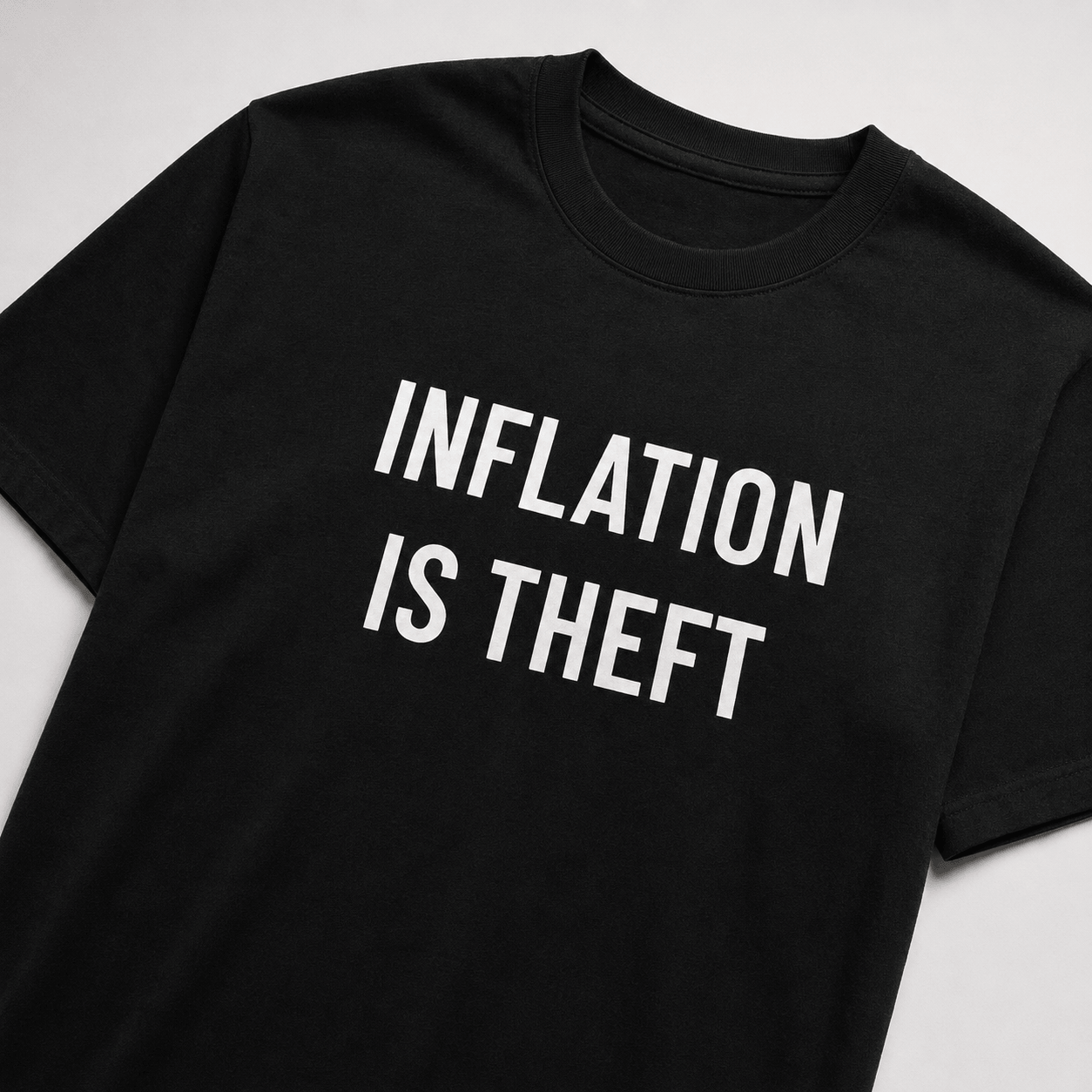 INFLATION IS THEFT Austrian-economics statement t-shirt | BASED ALT-WEAR