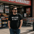INFLATION IS THEFT Austrian-economics statement t-shirt | BASED ALT-WEAR