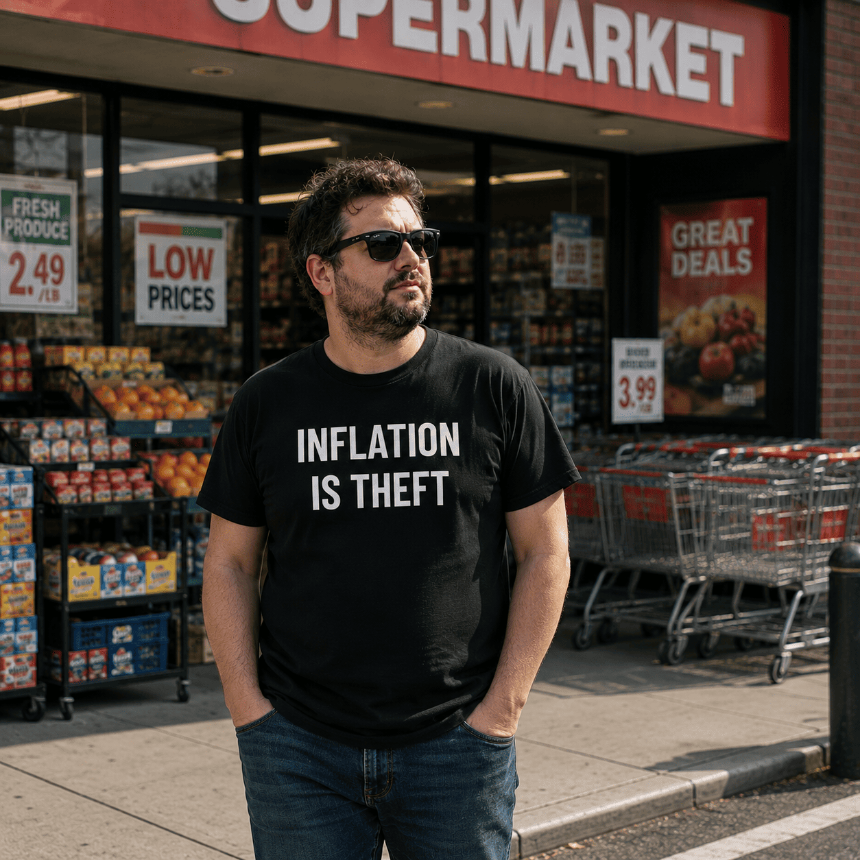 INFLATION IS THEFT Austrian-economics statement t-shirt | BASED ALT-WEAR