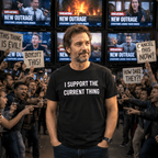 I SUPPORT THE CURRENT THING NPC satire statement t-shirt | BASED ALT-WEAR