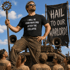 I WILL BE YOUR WARLORD AFTER THE COLLAPSE nihilist blackpill statement t-shirt | BASED ALT-WEAR