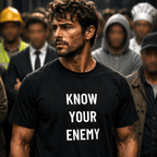 KNOW YOUR ENEMY strategy statement t-shirt | BASED ALT-WEAR