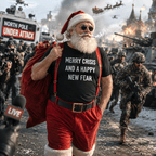 MERRY CRISIS AND A HAPPY NEW FEAR dark-humor holiday statement t-shirt | BASED ALT-WEAR