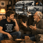 MY GRANDPA ENJOYED BETTER FALSE FLAGS boomer-satire statement t-shirt | BASED ALT-WEAR