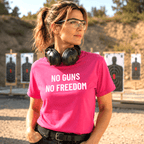 NO GUNS NO FREEDOM pro-Second-Amendment statement t-shirt | BASED ALT-WEAR