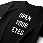 OPEN YOUR EYES minimalist redpill statement t-shirt | BASED ALT-WEAR