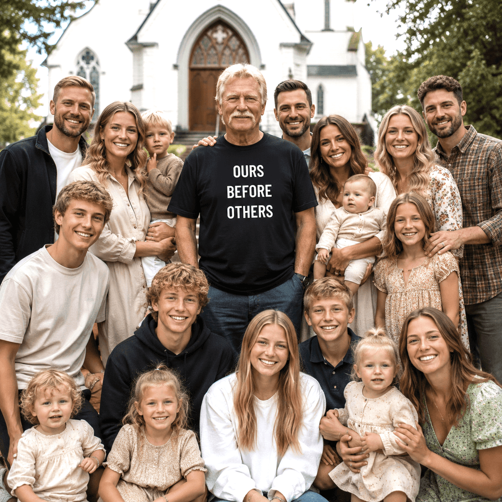OURS BEFORE OTHERS trad-values statement t-shirt | BASED ALT-WEAR