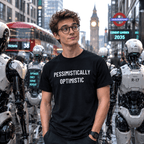 PESSIMISTICALLY OPTIMISTIC realist blackpill statement t-shirt | BASED ALT-WEAR