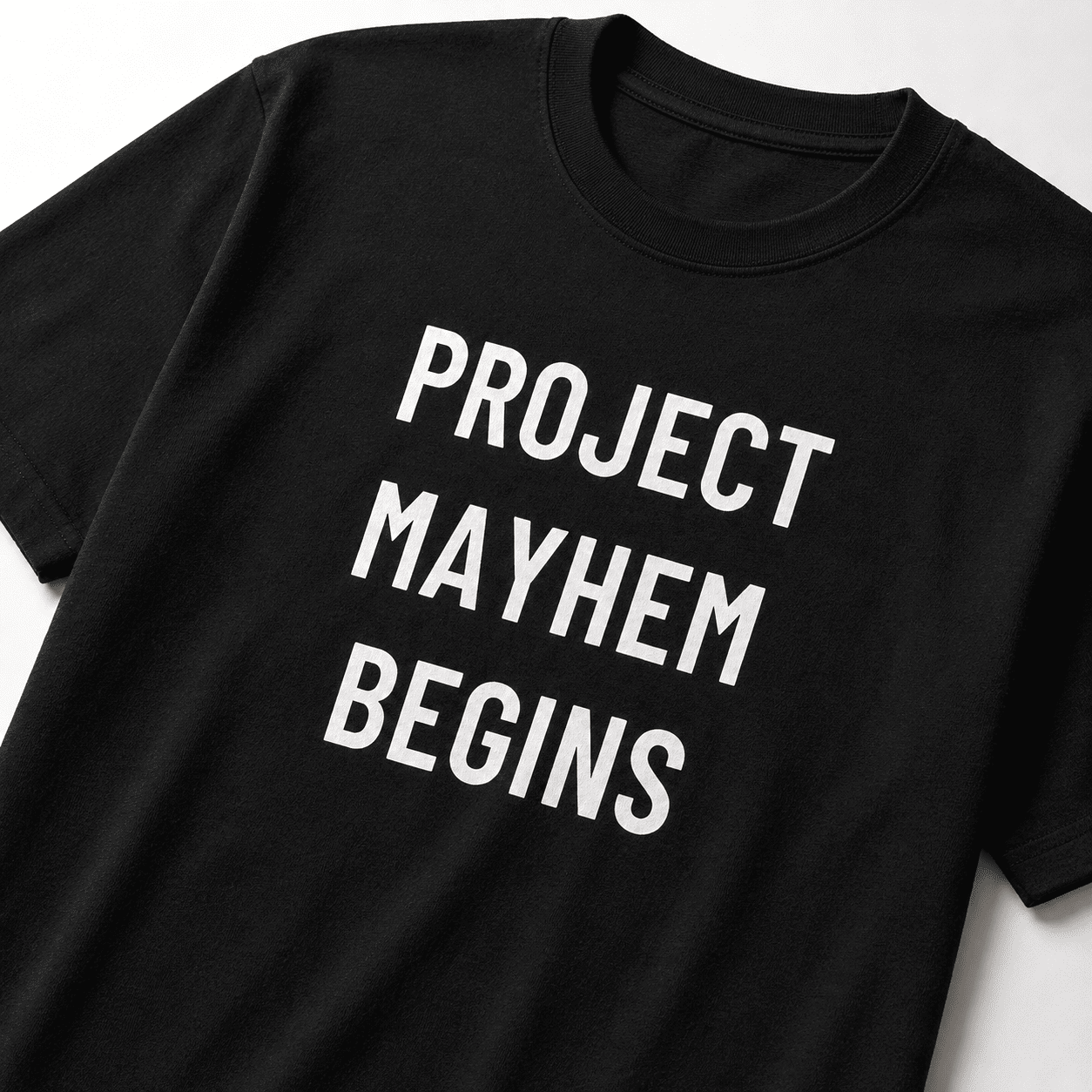 PROJECT MAYHEM BEGINS Fight Club statement t-shirt | BASED ALT-WEAR