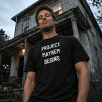 PROJECT MAYHEM BEGINS Fight Club statement t-shirt | BASED ALT-WEAR