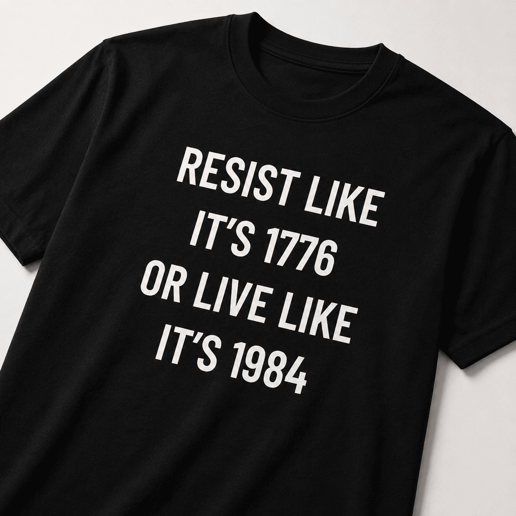 RESIST LIKE IT'S 1776 OR LIVE LIKE IT'S 1984 freedom statement t-shirt | BASED ALT-WEAR