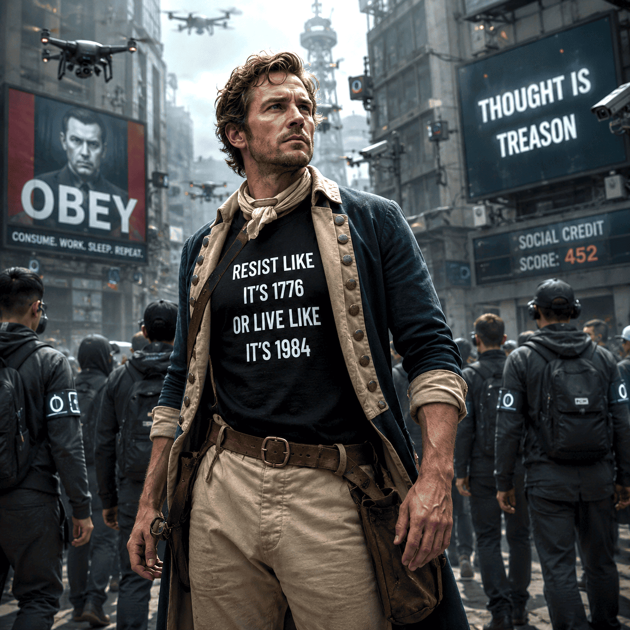 RESIST LIKE IT'S 1776 OR LIVE LIKE IT'S 1984 freedom statement t-shirt | BASED ALT-WEAR