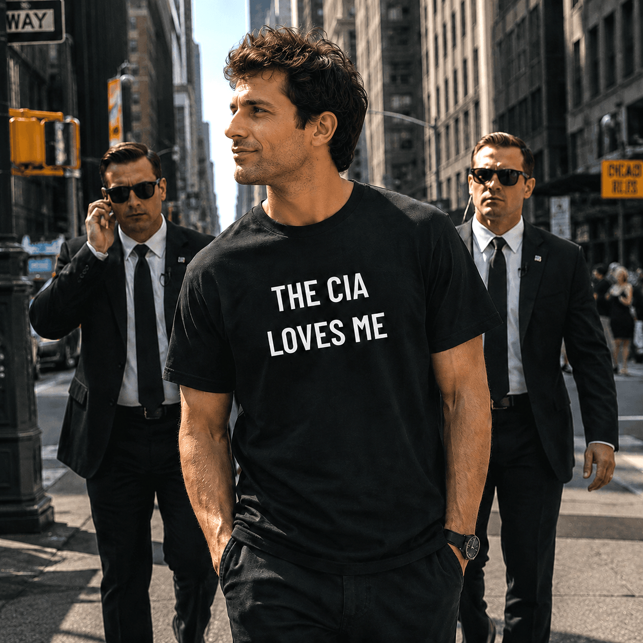 THE CIA LOVES ME surveillance satire statement t-shirt featured | BASED ALT-WEAR