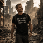 THIS COLLAPSE IS MY SECOND FAVORITE ONE veteran-doomer blackpill statement t-shirt | BASED ALT-WEAR