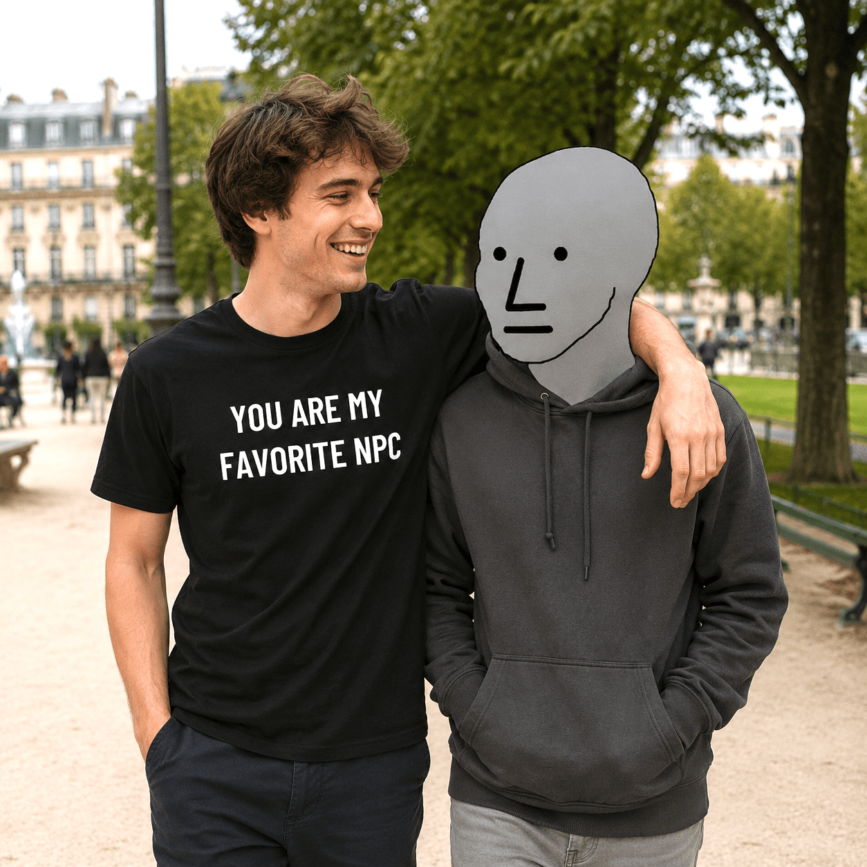 YOU ARE MY FAVORITE NPC NPC-meme statement t-shirt | BASED ALT-WEAR