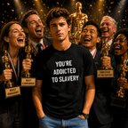 YOU'RE ADDICTED TO SLAVERY anti-consumerism blackpill statement t-shirt featured | BASED ALT-WEAR
