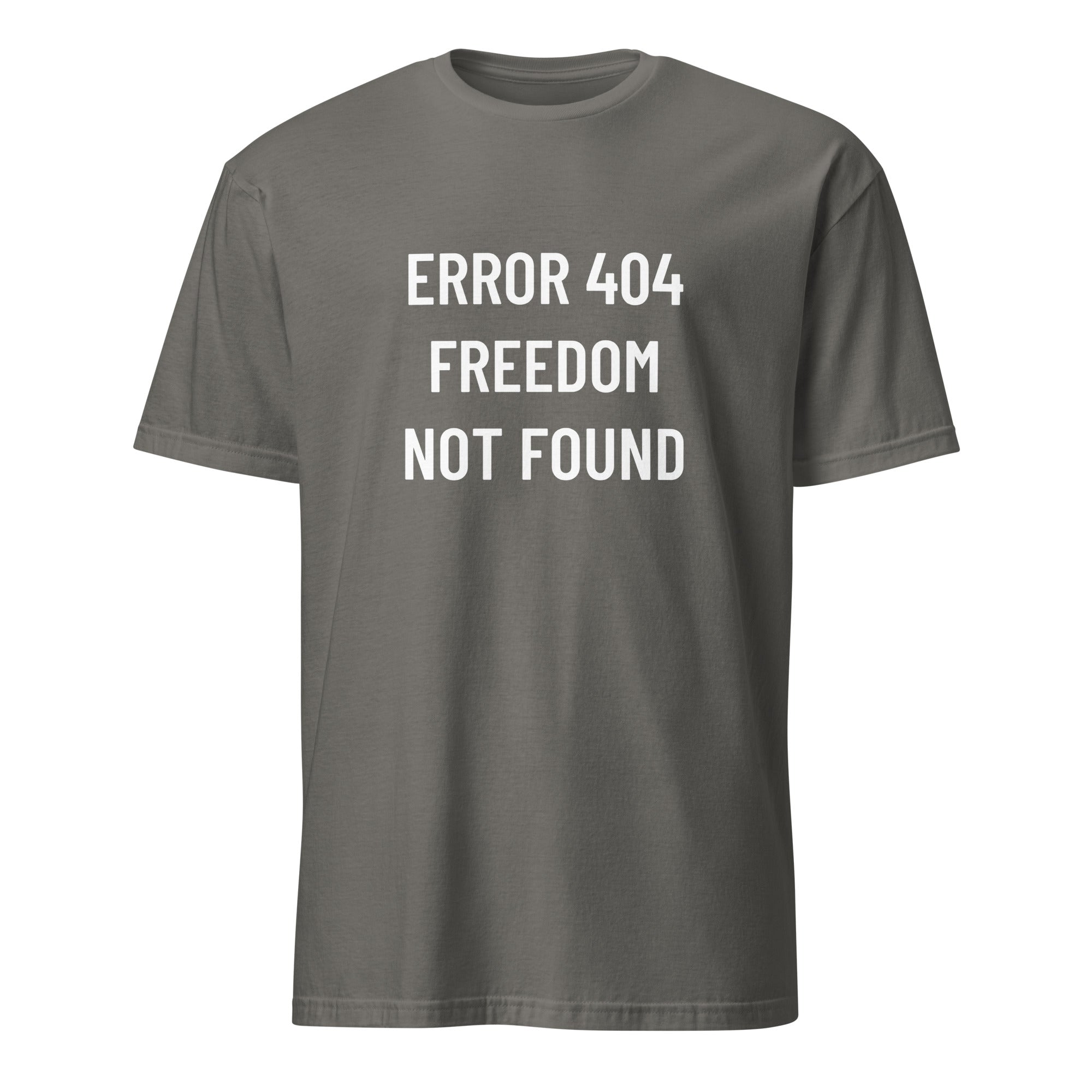 ERROR 404 FREEDOM NOT FOUND statement t-shirt in Grey | BASED ALT-WEAR