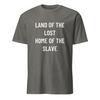 LAND OF THE LOST HOME OF THE SLAVE blackpill statement t-shirt in Grey | BASED ALT-WEAR