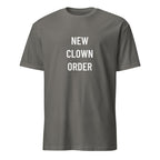 NEW CLOWN ORDER political-satire statement t-shirt in Grey | BASED ALT-WEAR