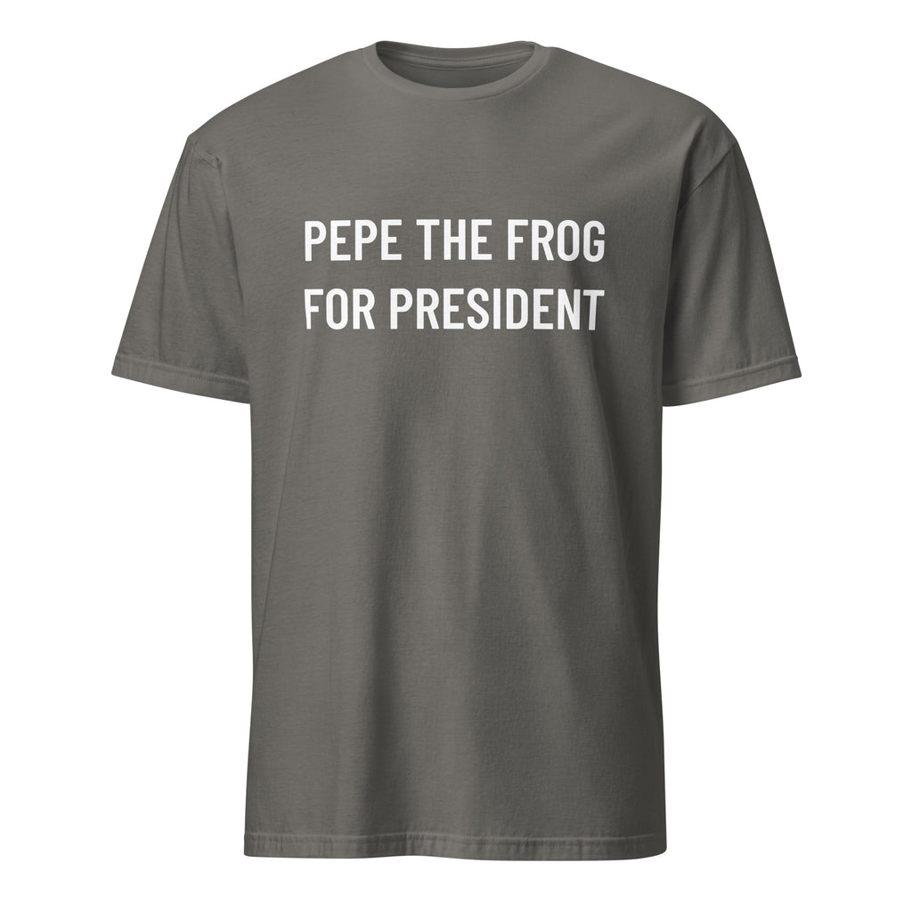 PEPE THE FROG FOR PRESIDENT meme-culture statement t-shirt in Grey | BASED ALT-WEAR
