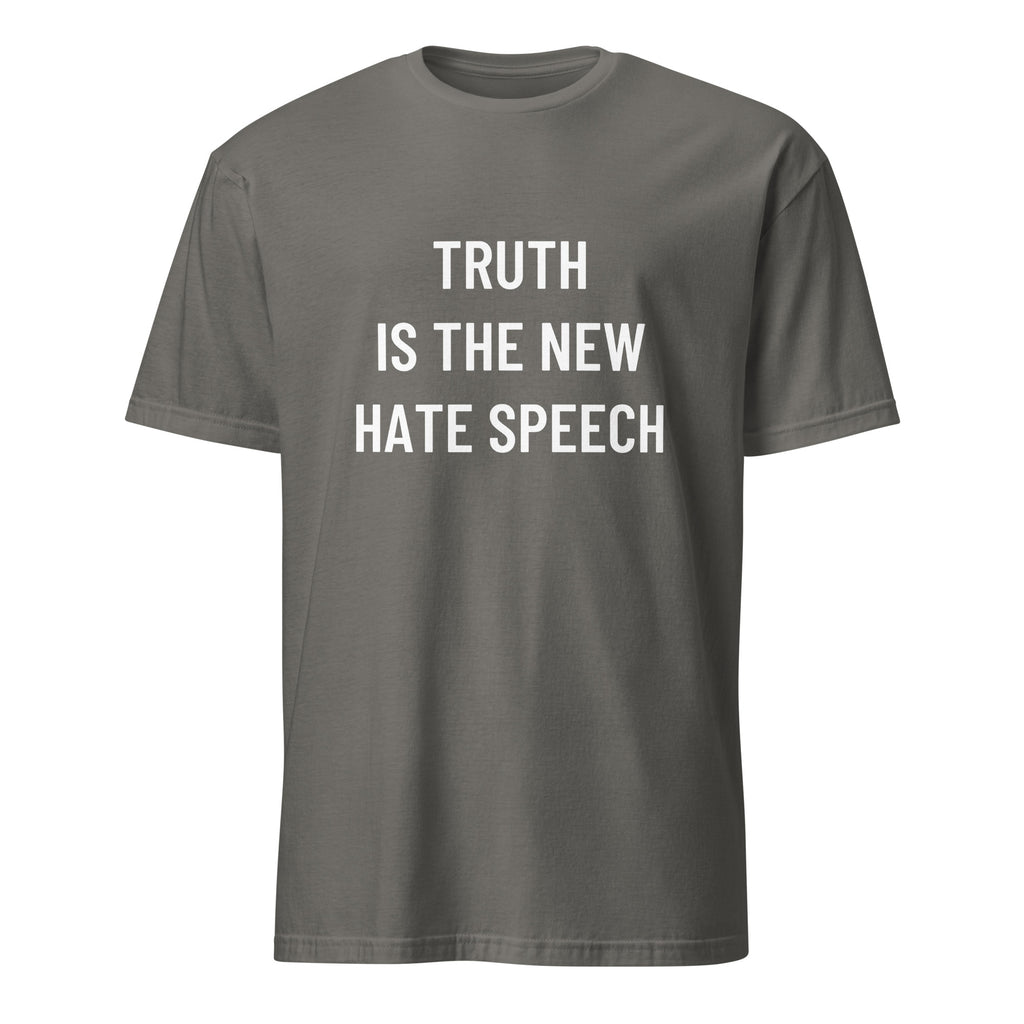 TRUTH IS THE NEW HATE SPEECH free-speech statement t-shirt in Grey | BASED ALT-WEAR