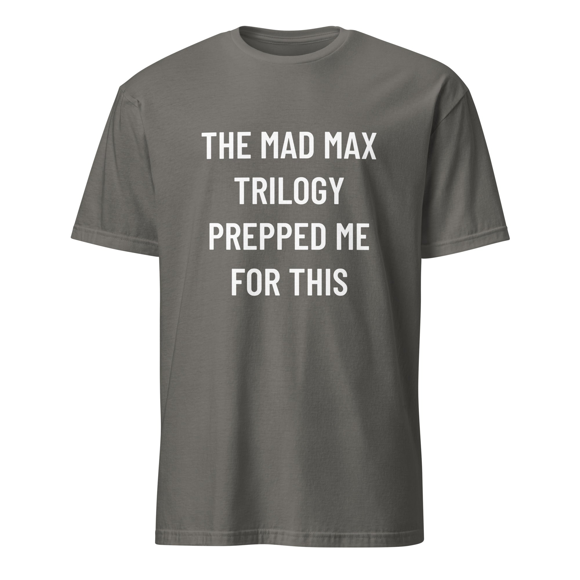 THE MAD MAX TRILOGY PREPPED ME FOR THIS dystopian-cinema statement t-shirt in Grey | BASED ALT-WEAR