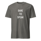 DARE TO SPEAK free-speech statement t-shirt in Grey | BASED ALT-WEAR