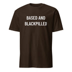 BASED AND BLACKPILLED nihilist blackpill statement t-shirt in Brown | BASED ALT-WEAR