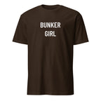 BUNKER GIRL prepper-culture statement t-shirt in Brown | BASED ALT-WEAR