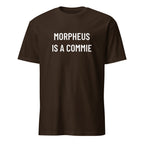 MORPHEUS IS A COMMIE Matrix counter-read statement t-shirt in Pink | BASED ALT-WEAR