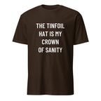 THE TINFOIL HAT IS MY CROWN SANITY counter-mainstream statement t-shirt in Pink | BASED ALT-WEAR