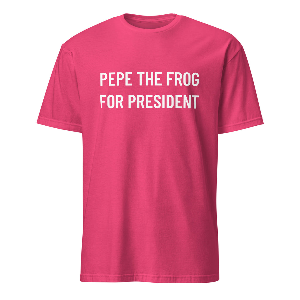 PEPE THE FROG FOR PRESIDENT meme-culture statement t-shirt in Red | BASED ALT-WEAR