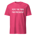 PEPE THE FROG FOR PRESIDENT meme-culture statement t-shirt in Red | BASED ALT-WEAR