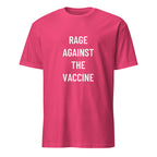RAGE AGAINST THE VACCINE counter-culture statement t-shirt in Red | BASED ALT-WEAR