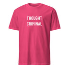 THOUGHT CRIMINAL Orwellian statement t-shirt in Red | BASED ALT-WEAR