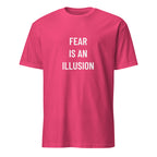 FEAR IS AN ILLUSION statement t-shirt in Pink | BASED ALT-WEAR