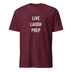 LIVE LAUGH PREP prepper humor statement t-shirt in Pink | BASED ALT-WEAR