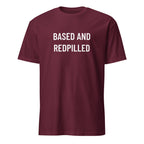 BASED AND REDPILLED counter-culture statement t-shirt in Red | BASED ALT-WEAR