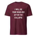 I WILL BE YOUR WARLORD AFTER THE COLLAPSE blackpill statement t-shirt in Brown | BASED ALT-WEAR