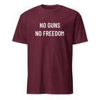 NO GUNS NO FREEDOM pro-Second-Amendment statement t-shirt in Brown | BASED ALT-WEAR