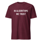 IN ALGORITHMS WE TRUST counter-culture statement t-shirt in Brown | BASED ALT-WEAR