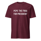 PEPE THE FROG FOR PRESIDENT meme-culture statement t-shirt in Brown | BASED ALT-WEAR